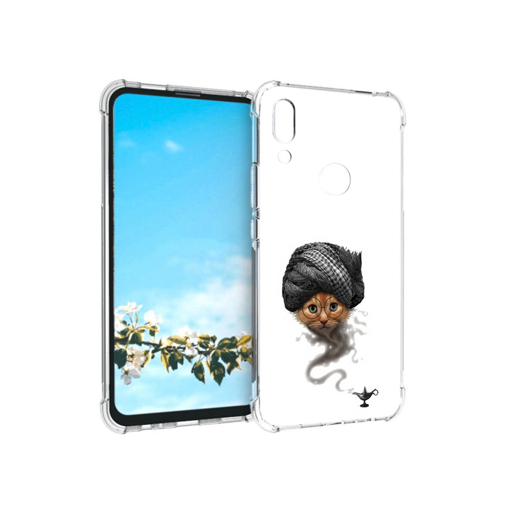 

Чехол MyPads Tocco для Huawei P Smart Z кот джин, Прозрачный, Tocco