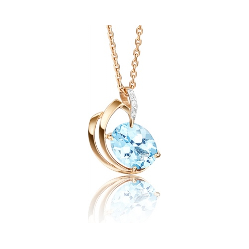 

Подвеска из красного золота с фианитом/топазом PLATINA jewelry 03-2420-00-207-1110-46, 03-2420-00-207-1110-46