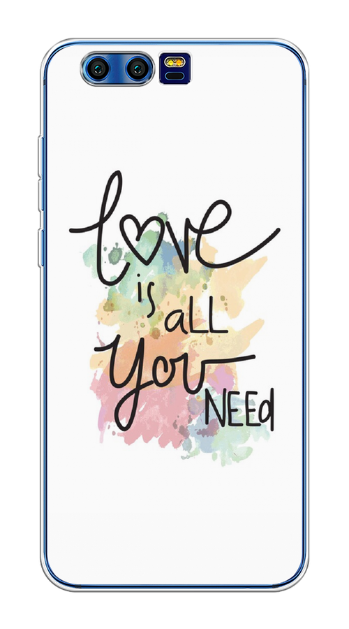 

Чехол на Honor 9 "Love is all you need", Белый;черный;зеленый, 62450-1