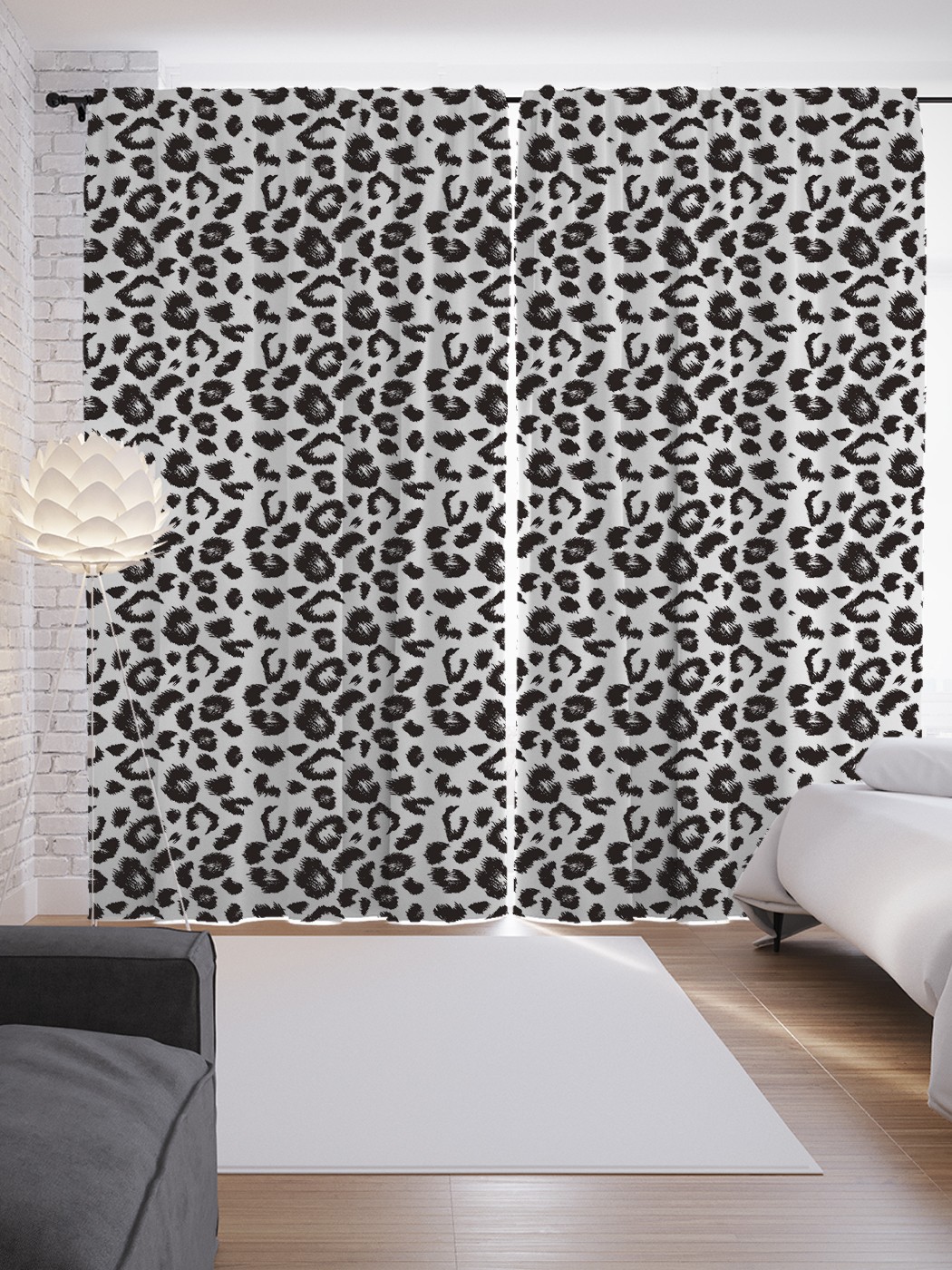 

Шторы с фотопечатью JoyArty "Шкура леопарда" из сатена, 290х265 см, Шкура леопарда