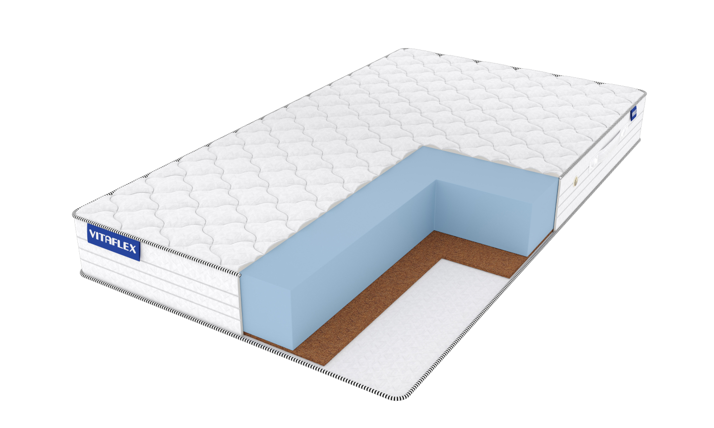 

Матрас Vitaflex Foam Classic Light Hard Max 190х175, Бежевый;белый;серый;серебристый, Light Hard Max