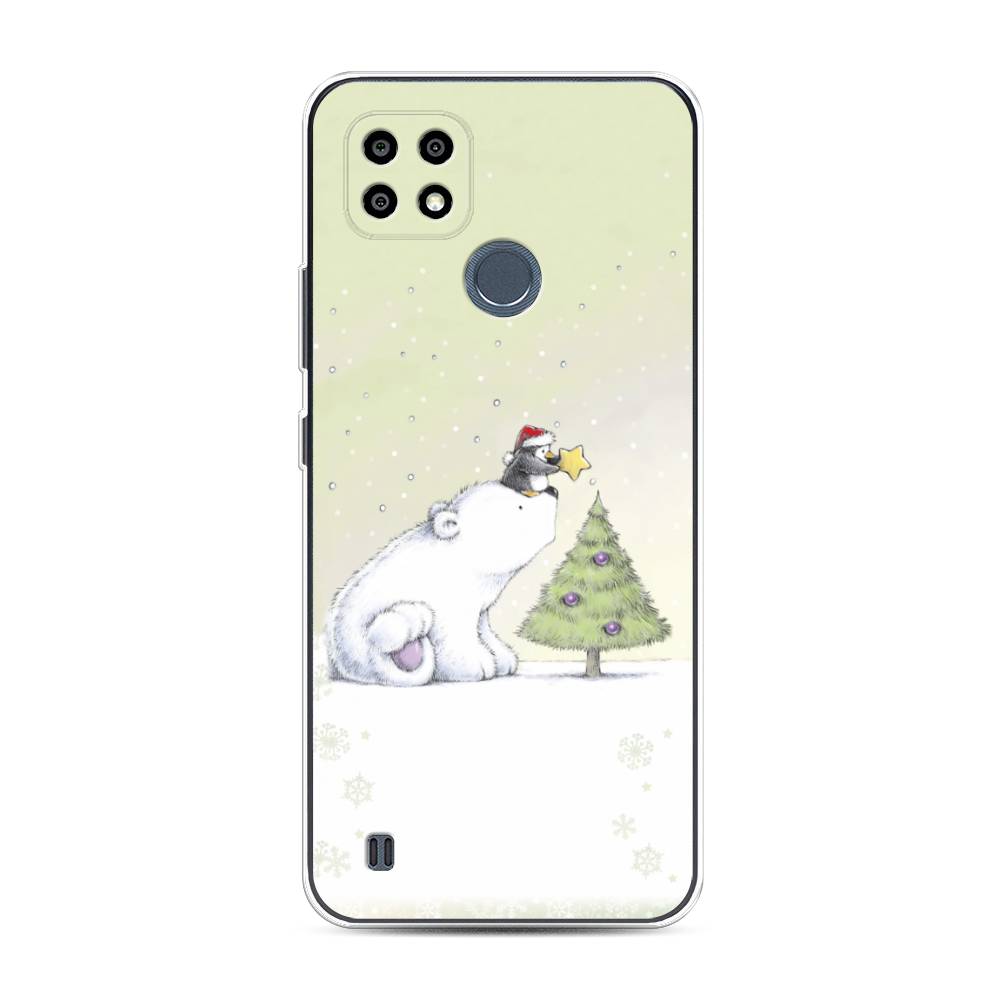 

Чехол на Oppo Realme C21Y "Украшение елки", Белый;бежевый, 256850-5