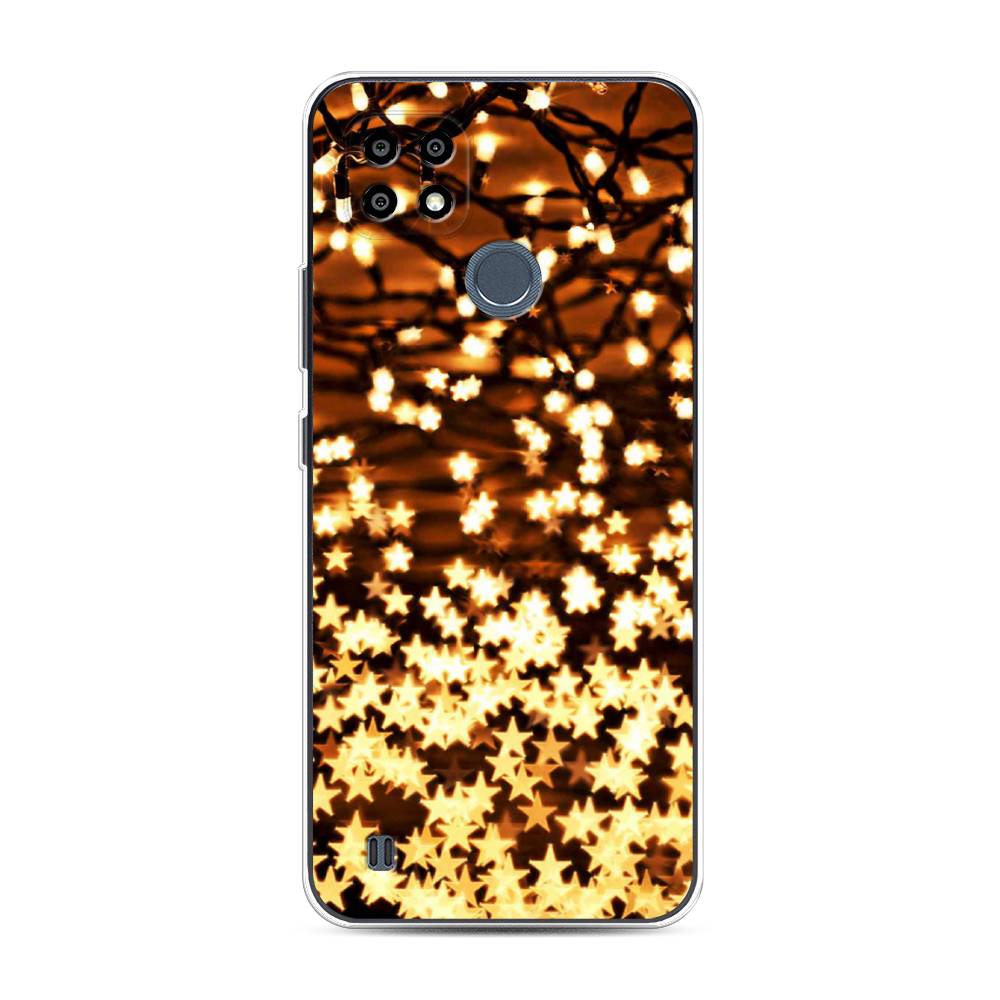 

Чехол на Oppo Realme C21Y "Новогодняя гирлянда", Золотистый, 256850-5