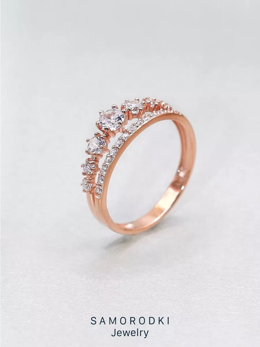

Кольцо из серебра р. 18 SamoroDki Jewelry Кольцо1-08-145-12з, фианит, Кольцо1-08-145-12з