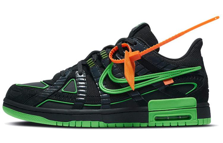 

Кеды унисекс Nike OFF-WHITE x Nike Rubber Dunk Green Strike черные 42.5 EU, Черный, OFF-WHITE x Nike Rubber Dunk Green Strike