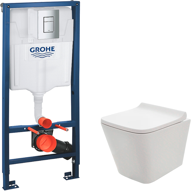 

Комплект унитаза AQUAme AQM2004 с инсталляцией Grohe Rapid SL 38772001 с сиденьем Микролиф