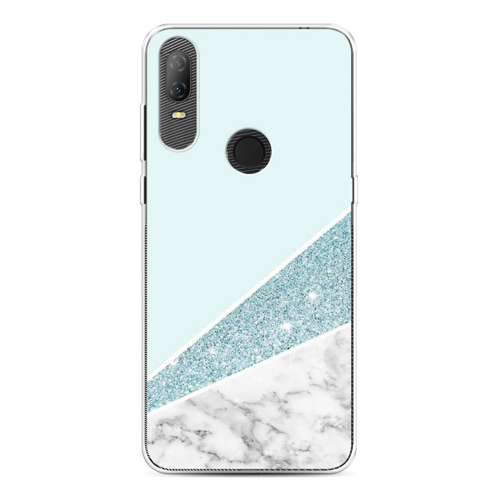 

Чехол Awog на Alcatel 1V (2020) 5007U Мрамор с голубыми блестками", 170950-3