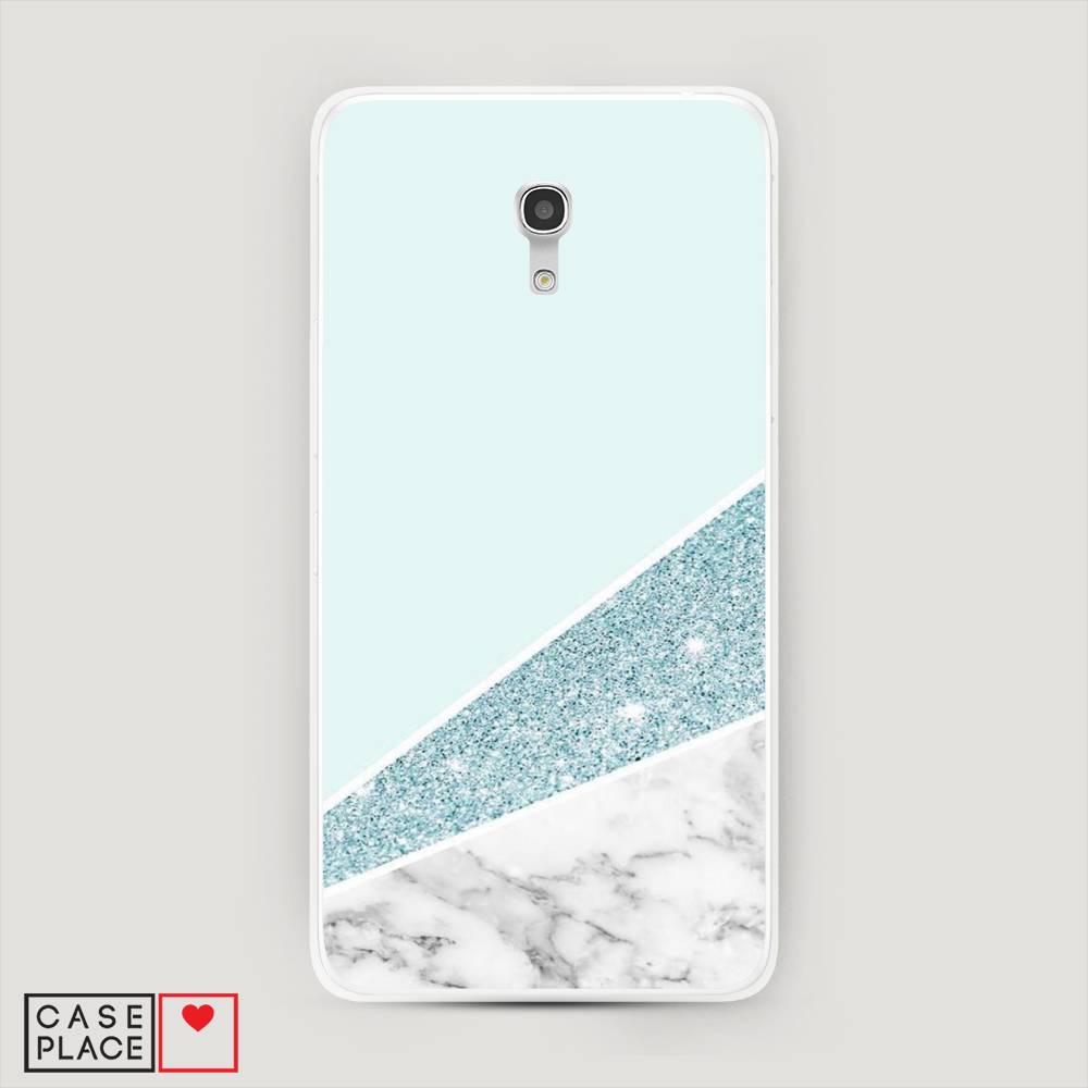 

Чехол Awog на Alcatel Pixi 4 (5) 5045D Мрамор с голубыми блестками", 170250-3