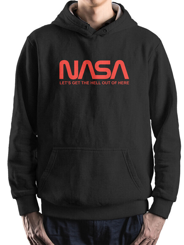 

Худи мужское Dream Shirts Nasa черное 46 RU, Nasa
