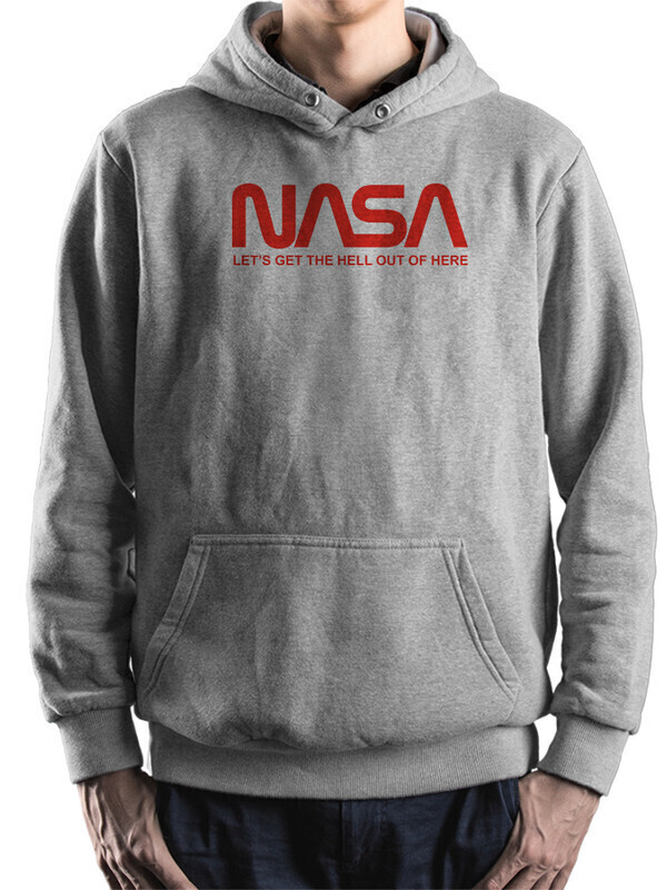

Худи мужское Dream Shirts Nasa серое 46 RU, Nasa