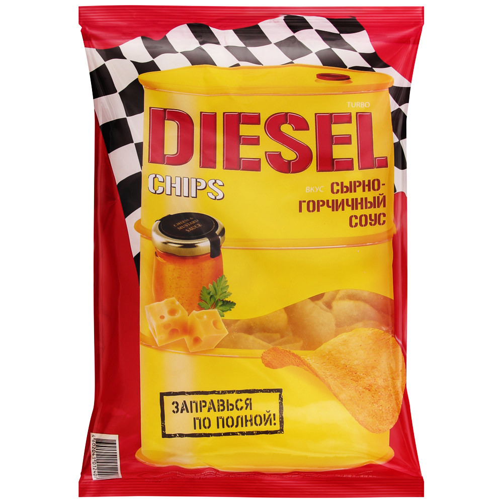 

Чипсы Русскарт картофельные Turbo Diesel со вкусом сырно-горчичного соуса 120 г