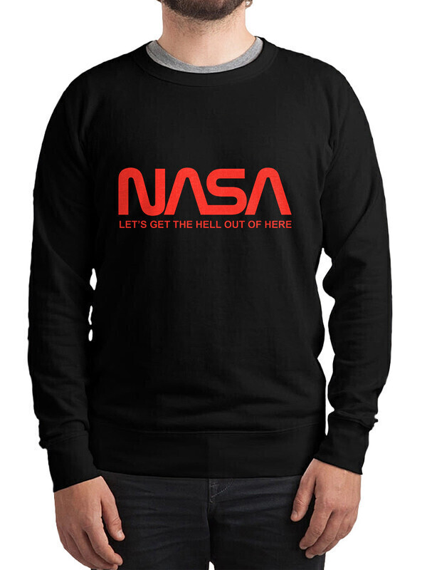 

Свитшот мужской Dream Shirts Nasa черный 54 RU, Nasa