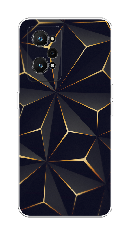 

Чехол на Realme GT Neo 3T "Черные полигоны", Золотистый;черный, 2510750-3