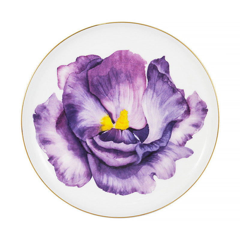 фото Тарелка десертная anna lafarg emily flowers. iris, в подарочной упаковке