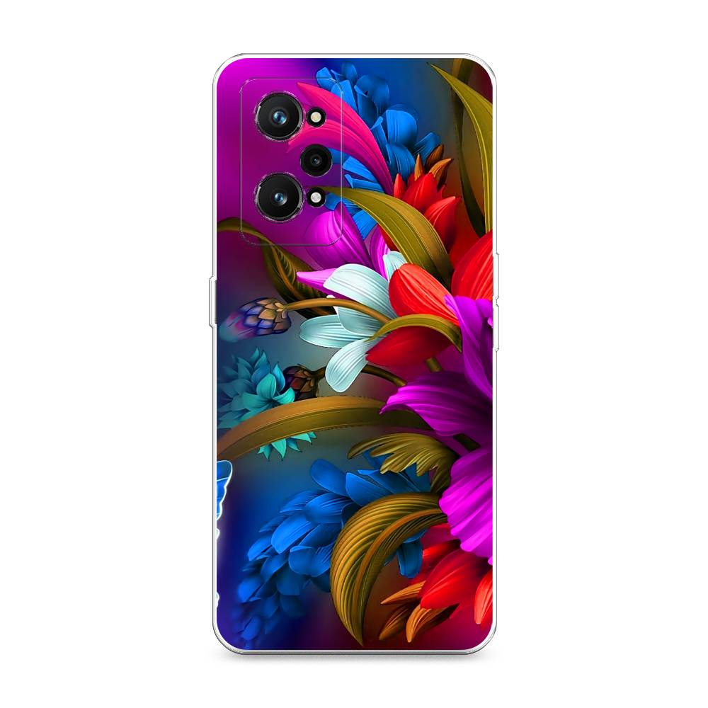 

Чехол на Realme GT Neo 3T "Фантастические цветы", Фиолетовый;красный;синий, 2510750-2