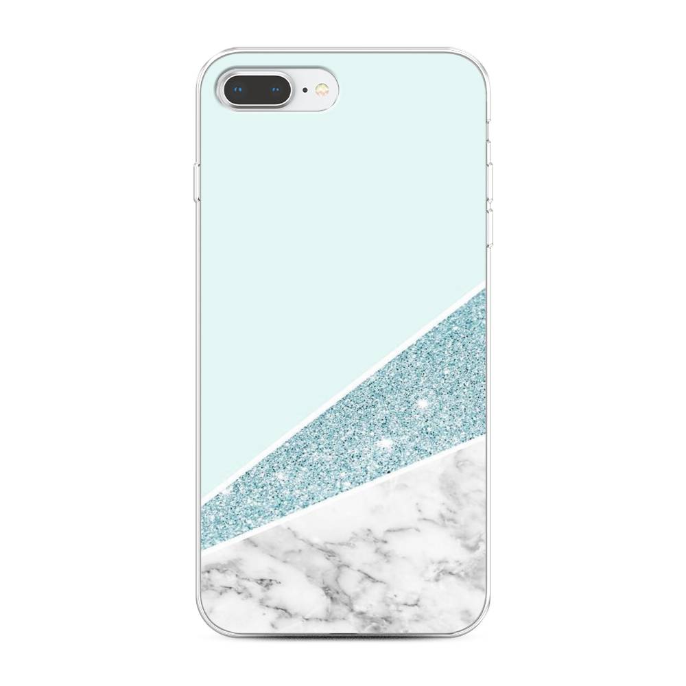

Чехол Awog на Apple iPhone 8 Plus / Айфон 8 Plus "Мрамор с голубыми блестками", Разноцветный, 10950-3