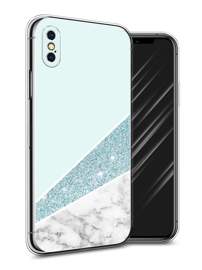 

Чехол Awog на Apple iPhone XS Max (10S Max) Мрамор с голубыми блестками", Разноцветный, 11950-3