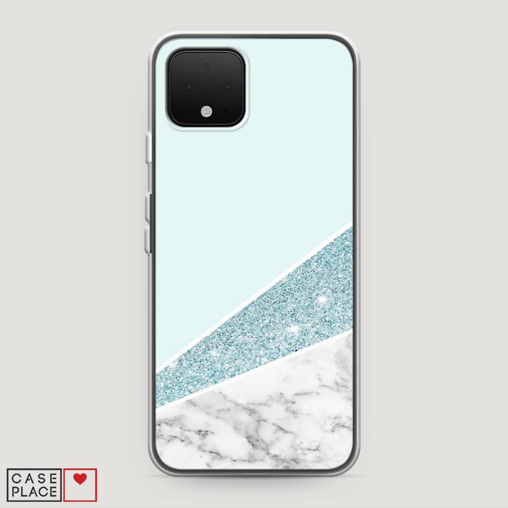 

Чехол Awog на Google Pixel 4 "Мрамор с голубыми блестками", Разноцветный, 270250-3