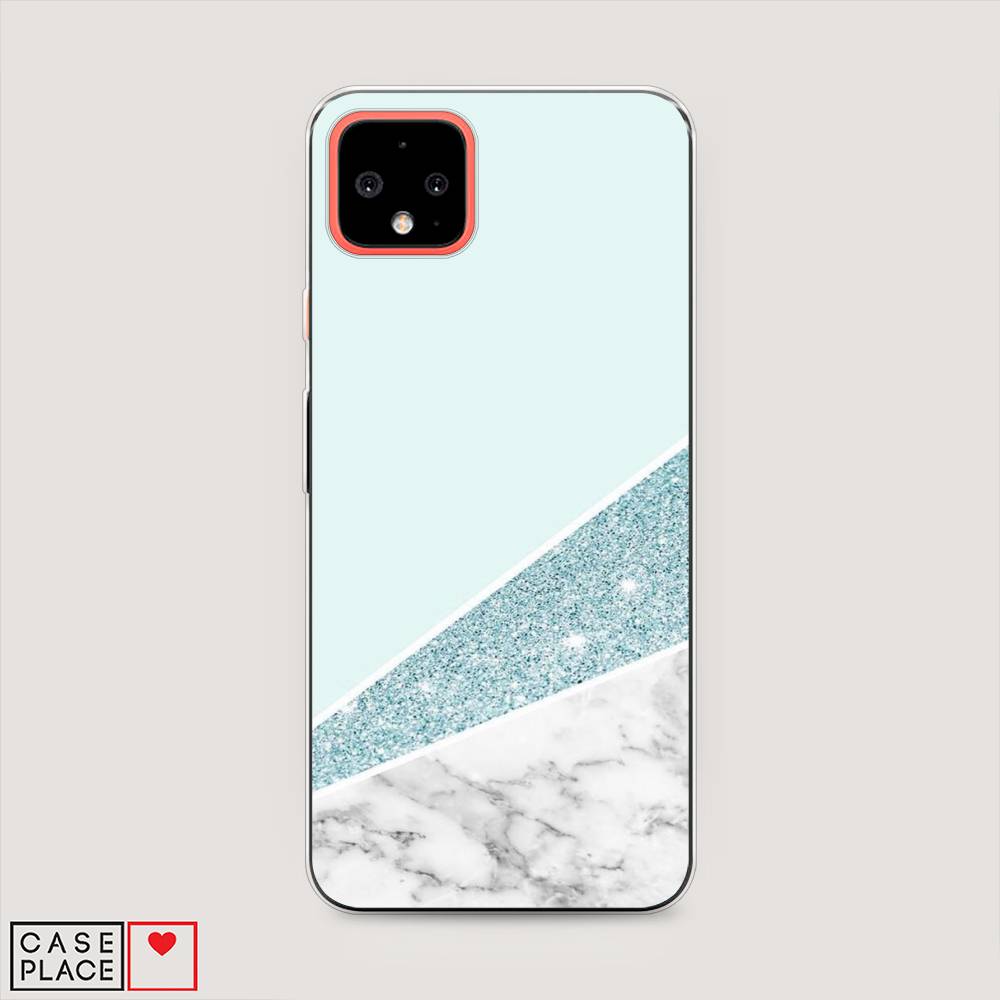 

Чехол Awog на Google Pixel 4 XL "Мрамор с голубыми блестками", Разноцветный, 270550-3