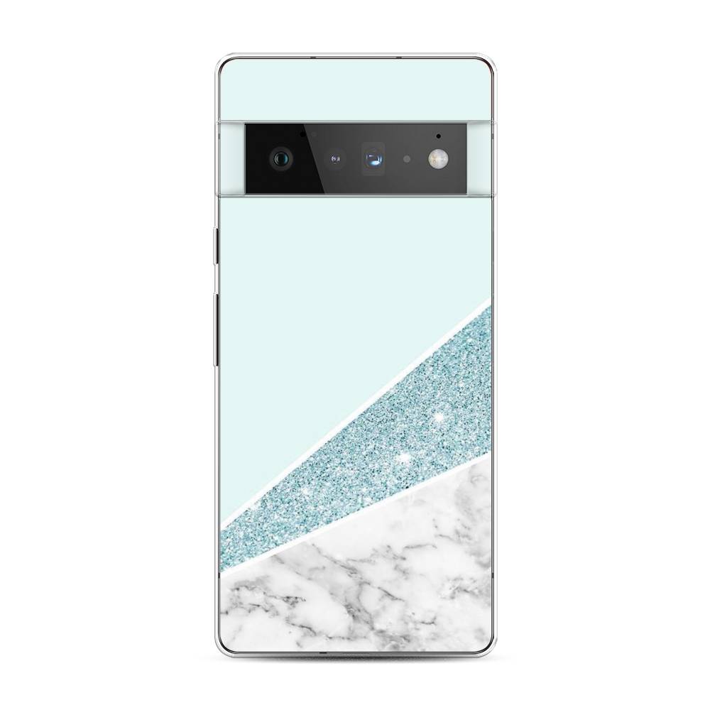 

Чехол Awog на Google Pixel 6 Pro "Мрамор с голубыми блестками", Разноцветный, 270950-3