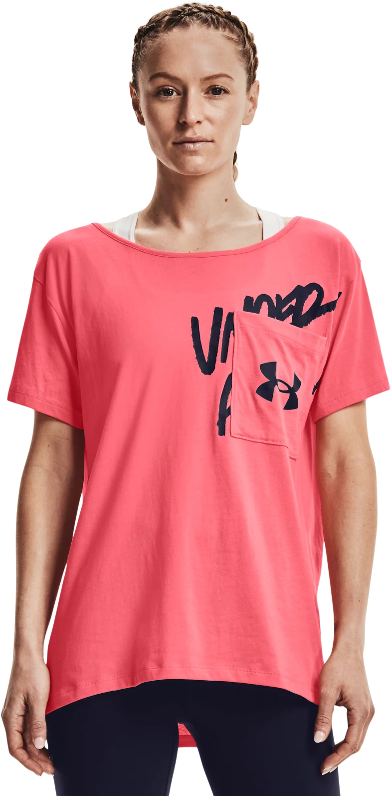 

Футболка женская Under Armour 1366132-819 розовая XL, 1366132-819