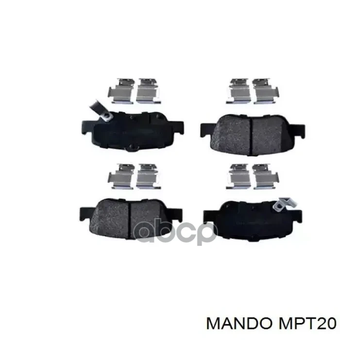 

Колодки задние toyota auris 07->/corolla 06-> /type akebono mando mpt20
