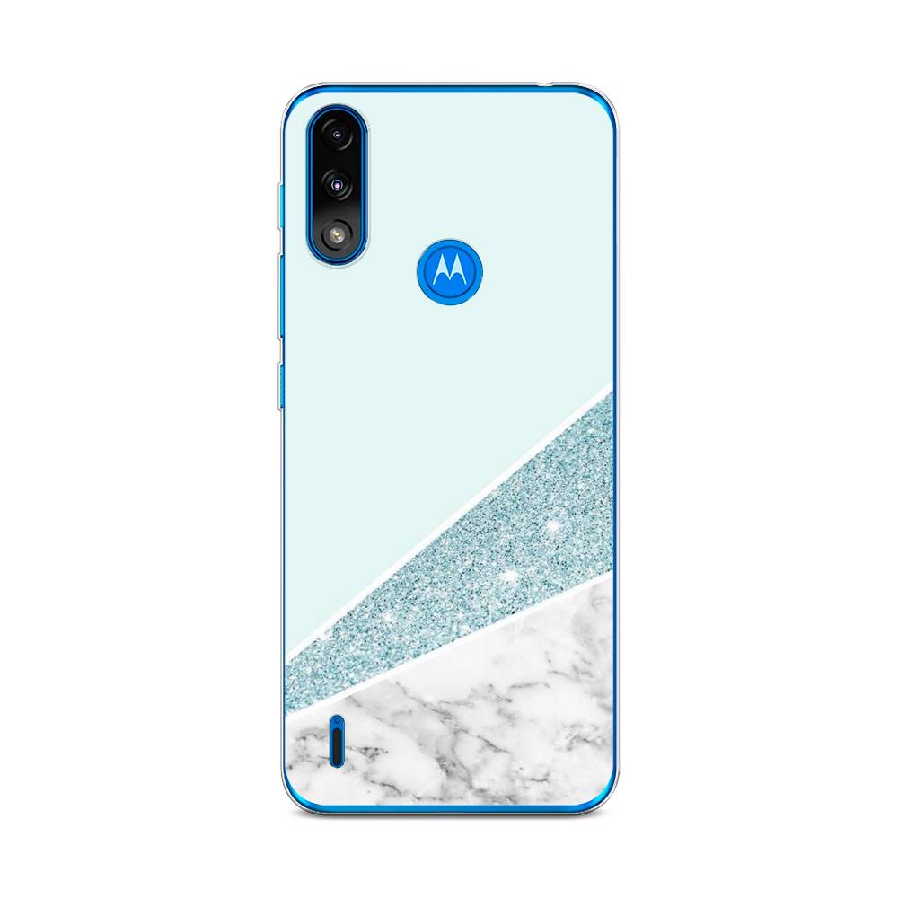 

Чехол Awog на Lenovo K13/Motorola Moto E7 Power "Мрамор с голубыми блестками", Разноцветный, 242450-3