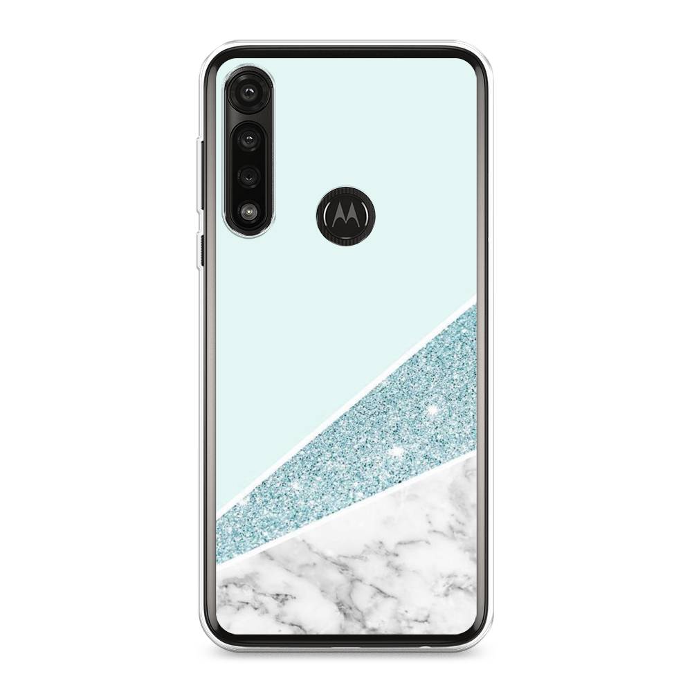 

Чехол Awog на Motorola Moto G Power 2020 "Мрамор с голубыми блестками", Разноцветный, 242650-3