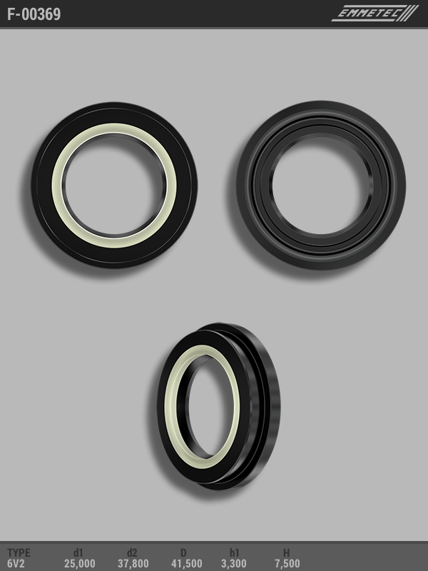 

Сальник рулевой рейки 25x37.8/41.5x3.3/7.5 (6V2) EMMETEC F-00369