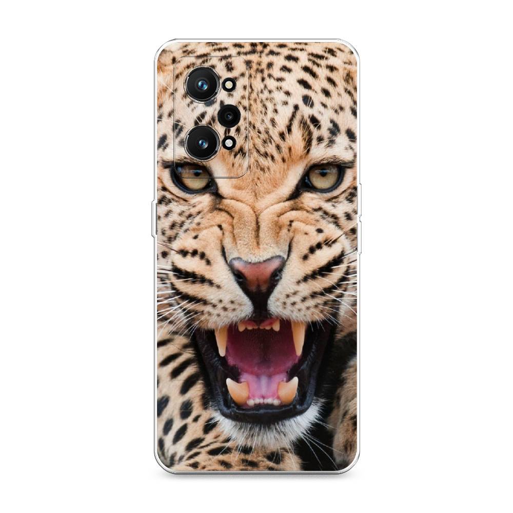 

Чехол на Realme GT Neo 3T "Леопард 3d", Бежевый;черный, 2510750-6