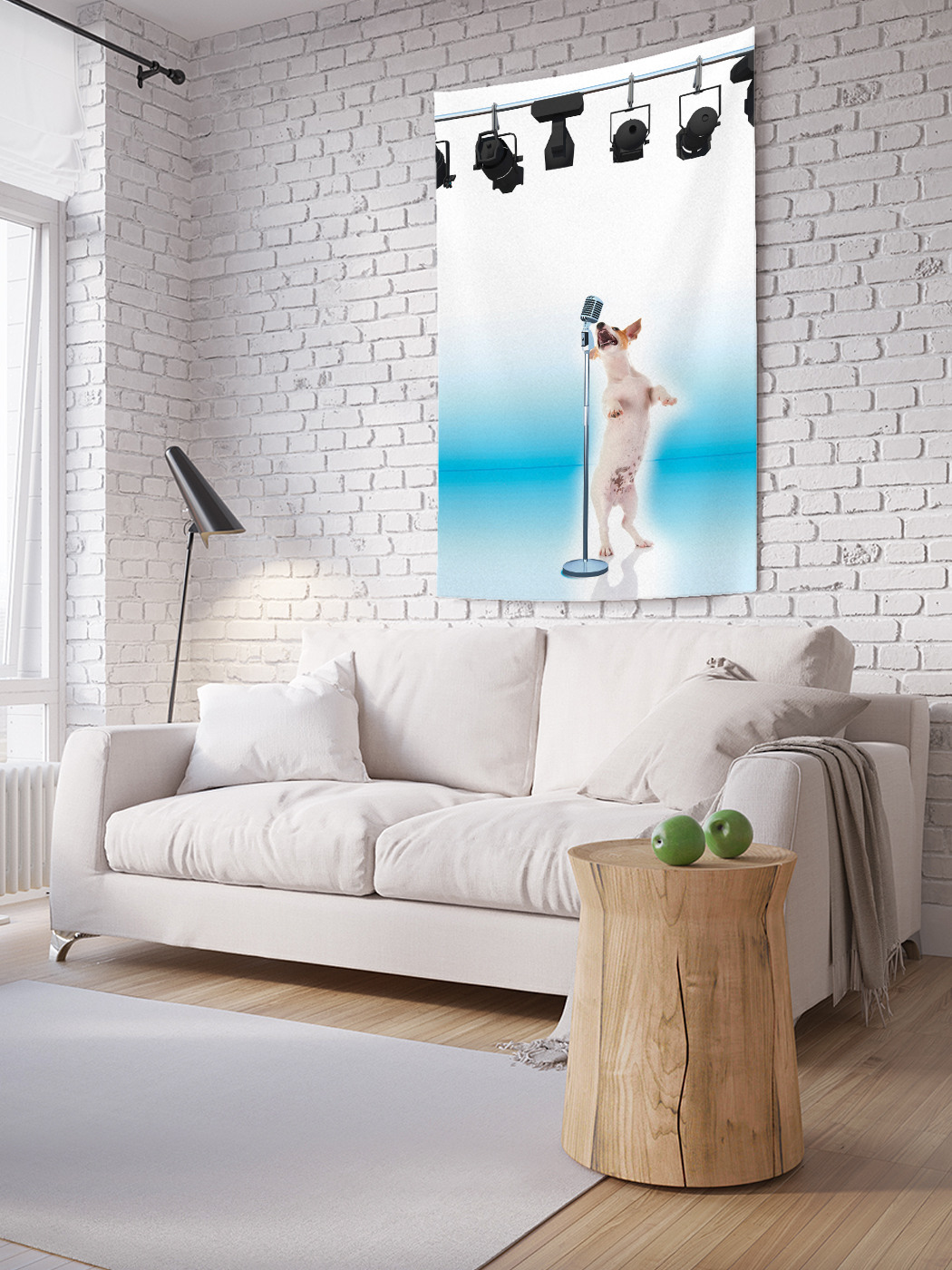 

Вертикальное фотопанно на стену JoyArty Пес на сцене 100x150 см, Пес на сцене