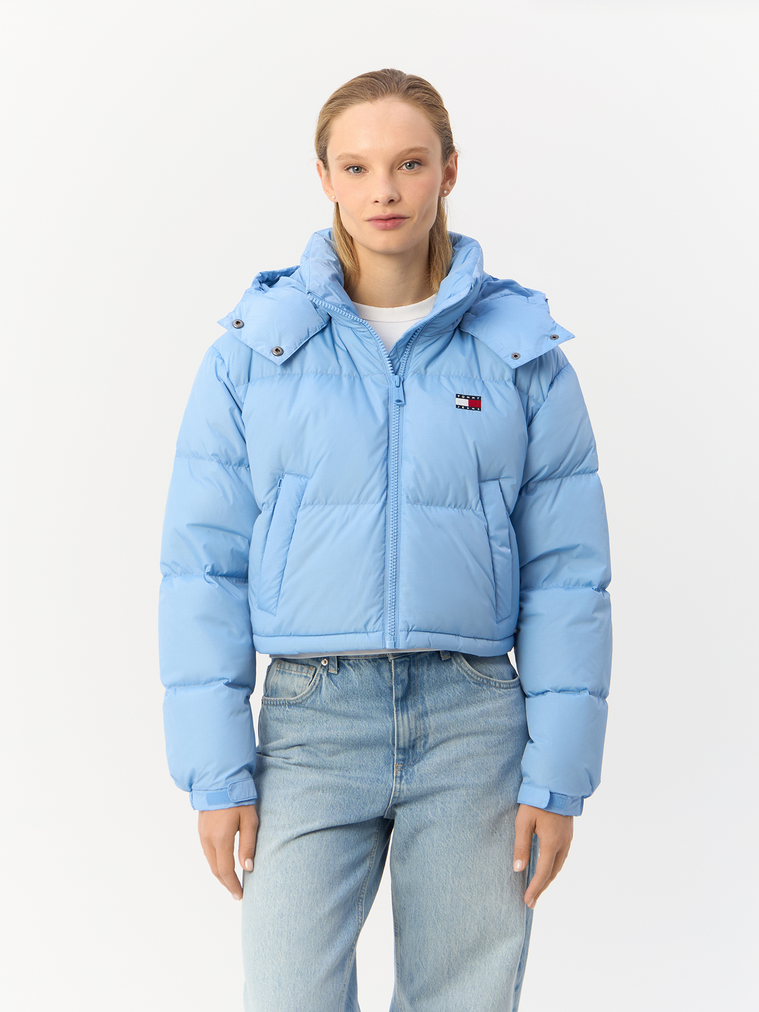 Пуховик женский Tommy Hilfiger Jeans Crp Alaska Puffer Jacket DW0DW18609 синий L