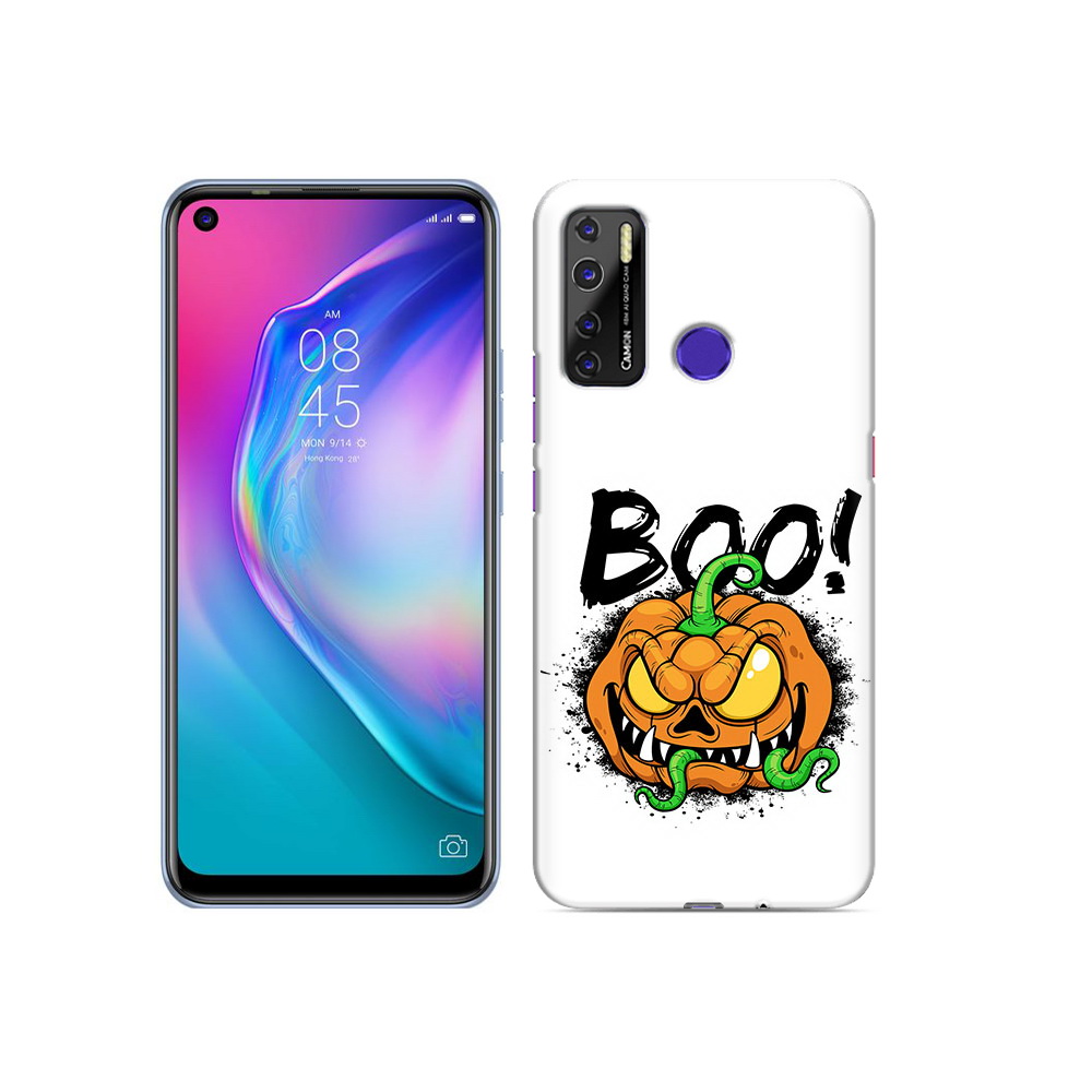 

Чехол MyPads Tocco для Tecno Camon 15 Хэллоуин бу, Прозрачный, Tocco