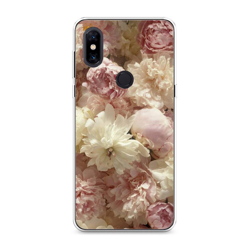 

Чехол Awog на Xiaomi Mi Mix 3 "Пионы светлые", Разноцветный, 34950-8