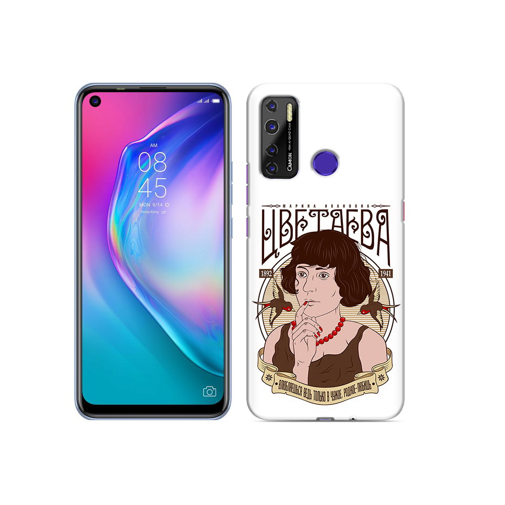 

Чехол MyPads Tocco для Tecno Camon 15 Цветаева, Прозрачный, Tocco