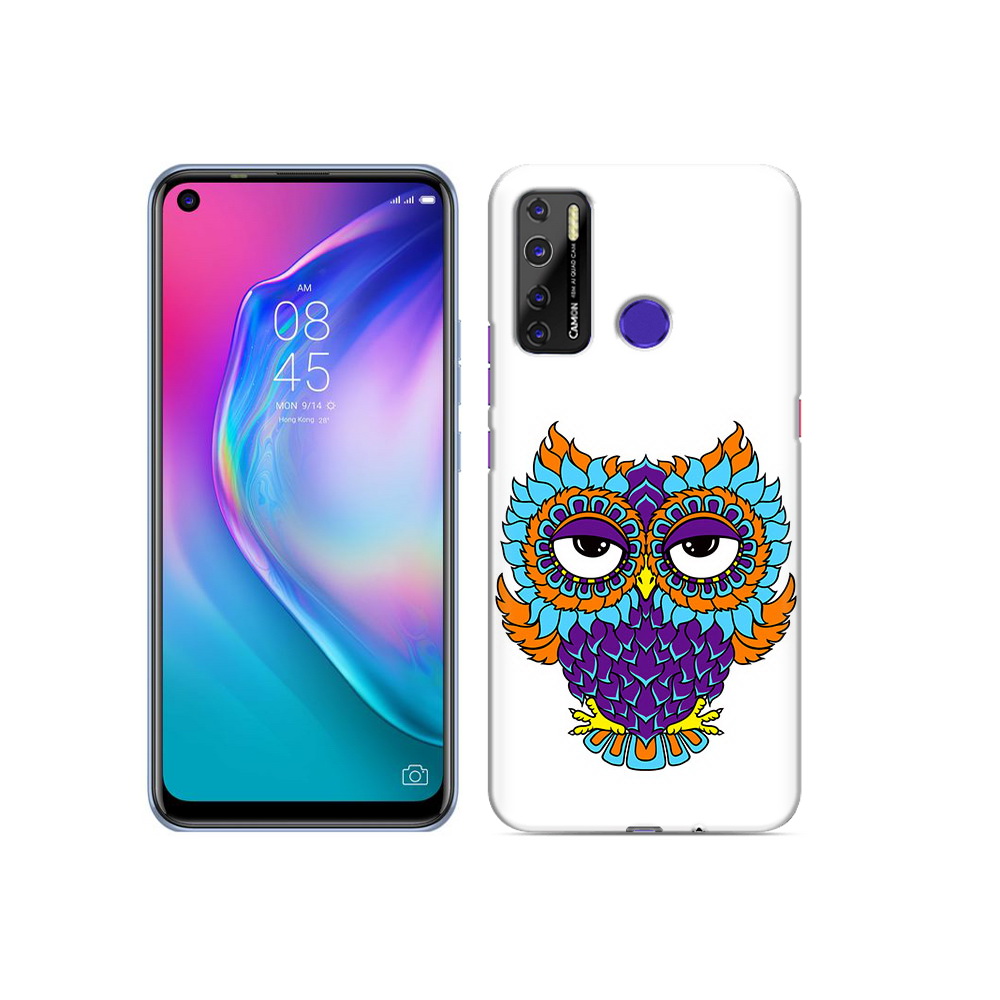 

Чехол MyPads Tocco для Tecno Camon 15 Цветная сова, Прозрачный, Tocco