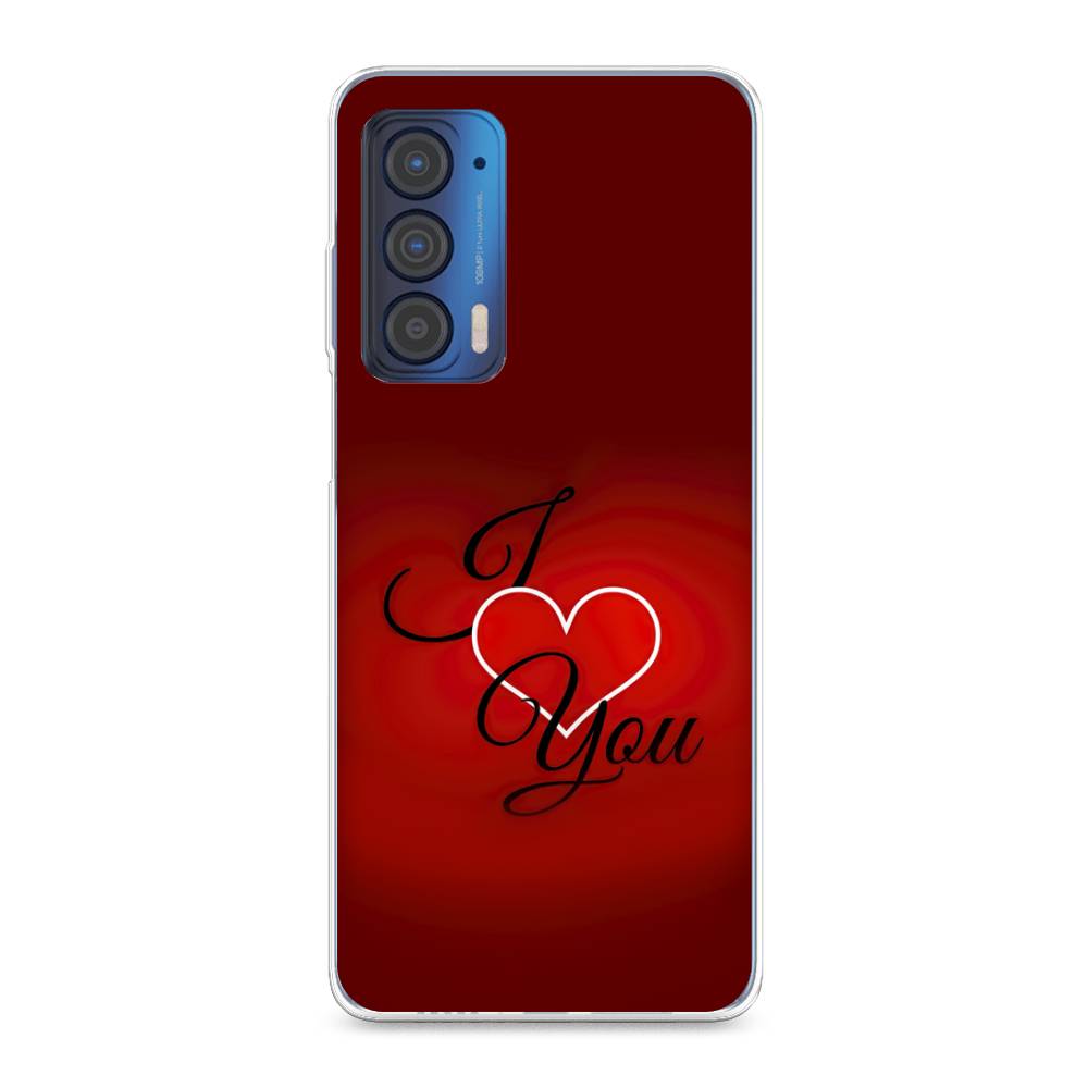 

Чехол Awog на Motorola Edge (2021) "I love you 3", Разноцветный, 242950-6