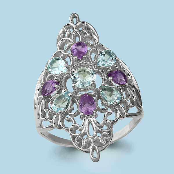 

Кольцо из серебра р. 18 AQUAMARINE 6554802_925_р, 6554802_925_р