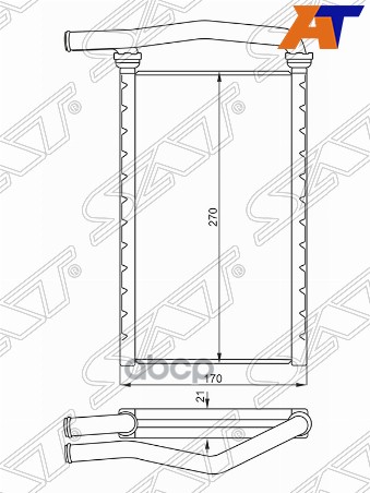 

Радиатор Отопителя Салона Mitsubishi Pajero 07-13/Montero 07-16 Sat арт. ST-87-0019
