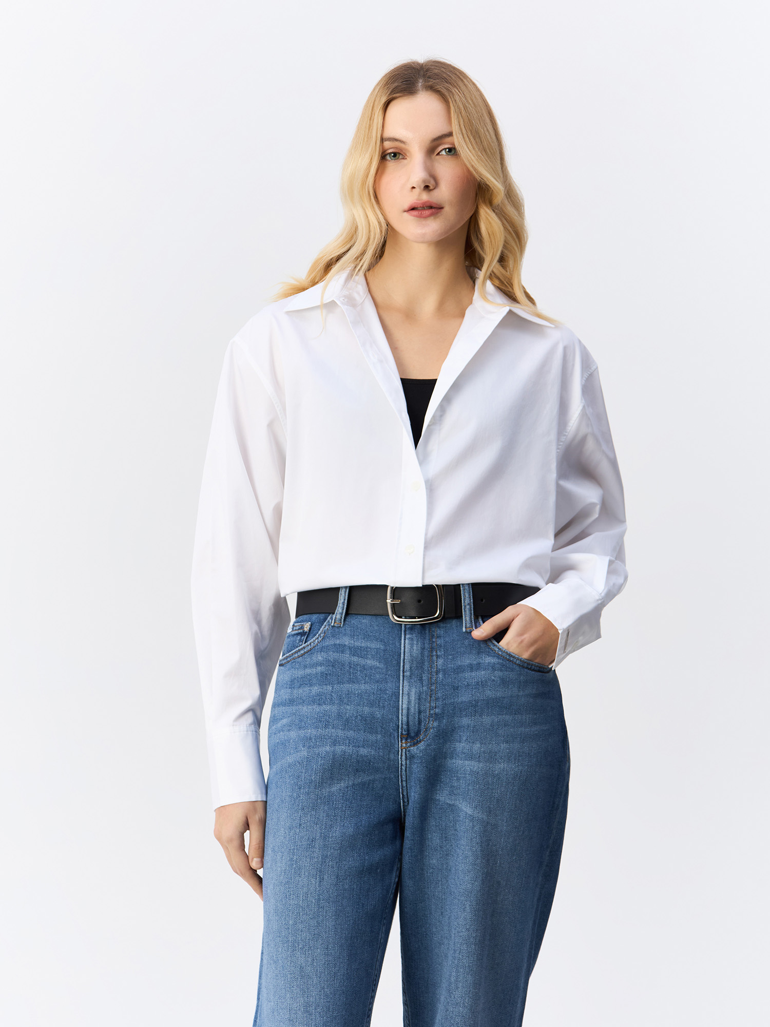 

Рубашка женская Calvin Klein Relaxed Cotton Satin K20K207585 белая 40 EU, Белый, Relaxed Cotton Satin