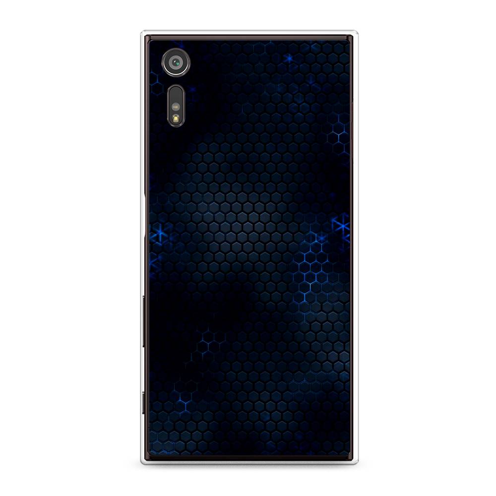 

Силиконовый чехол "Фон соты синие" на Sony Xperia XZ, 51450-3