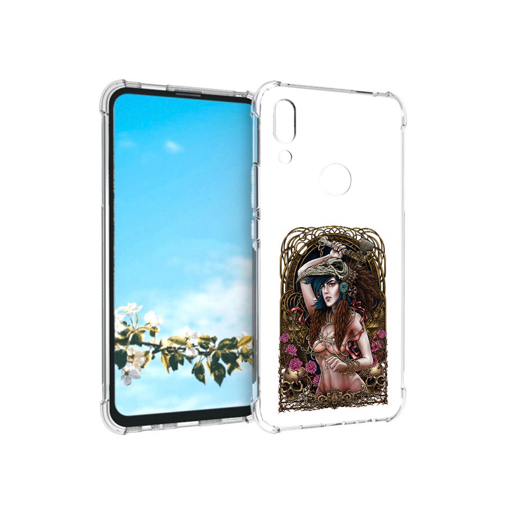 

Чехол MyPads Tocco для Huawei P Smart Z красивая девушка рисунок, Прозрачный, Tocco