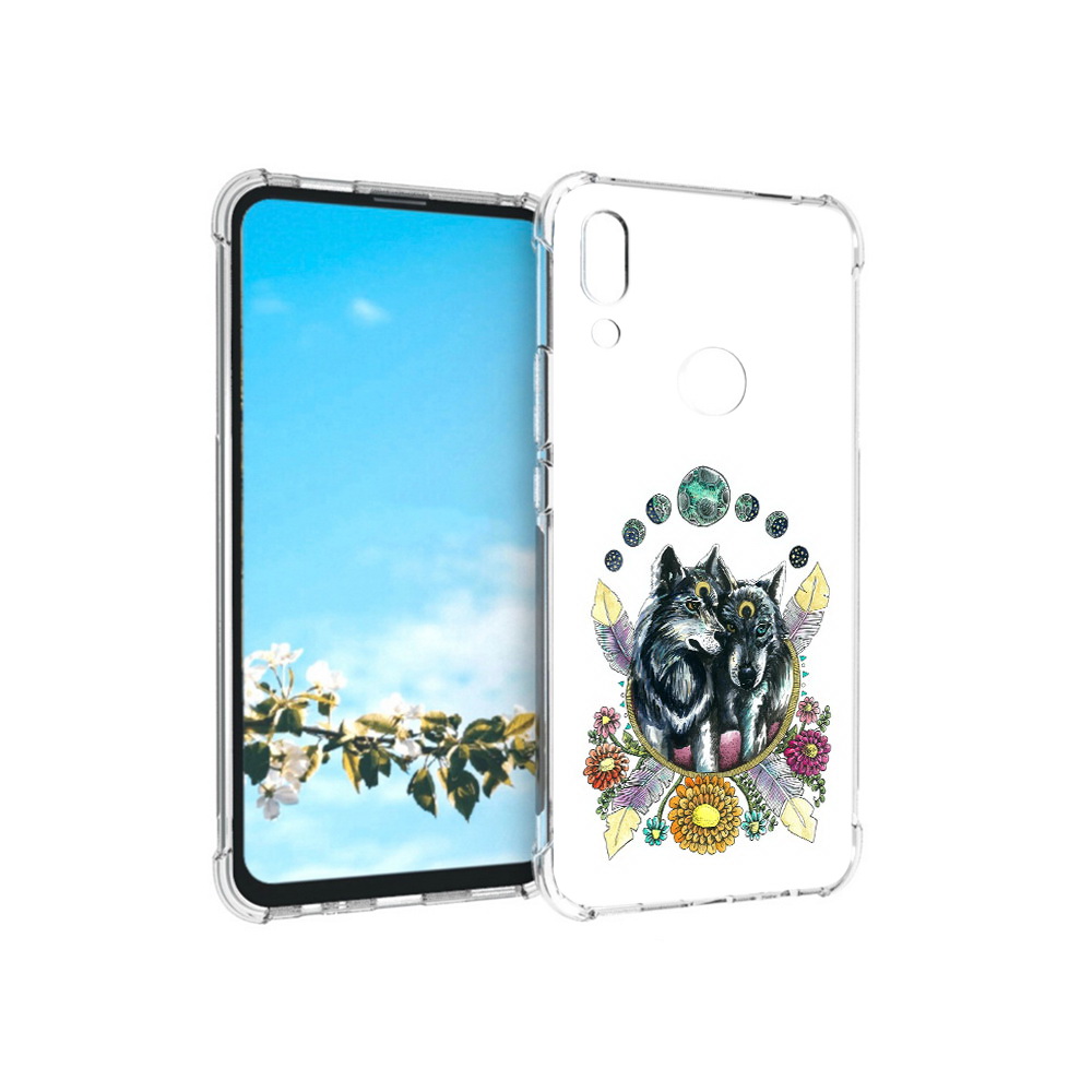 

Чехол MyPads Tocco для Huawei P Smart Z красивые волки абстракция, Прозрачный, Tocco