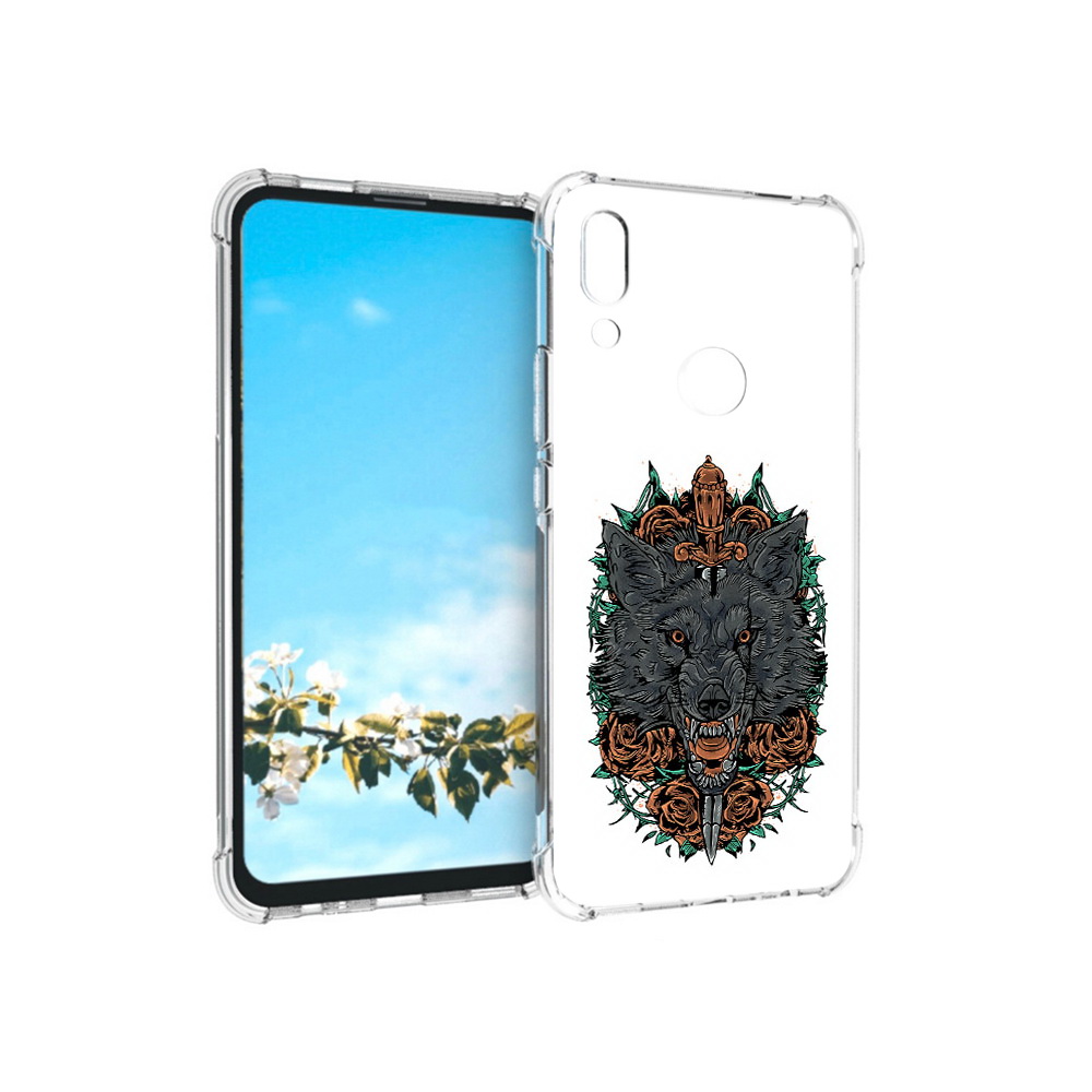 

Чехол MyPads Tocco для Huawei P Smart Z красивый злой волк, Прозрачный, Tocco