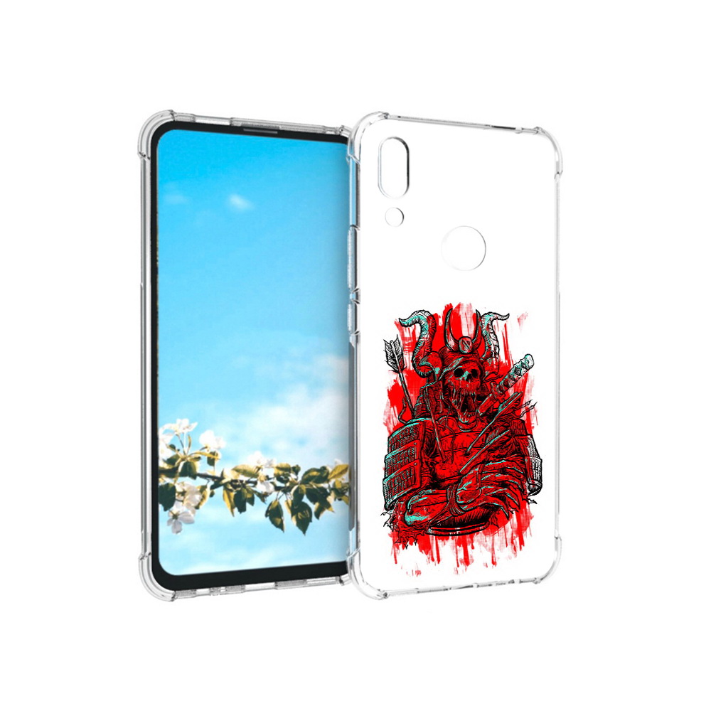 

Чехол MyPads Tocco для Huawei P Smart Z красный скелет воин, Прозрачный, Tocco