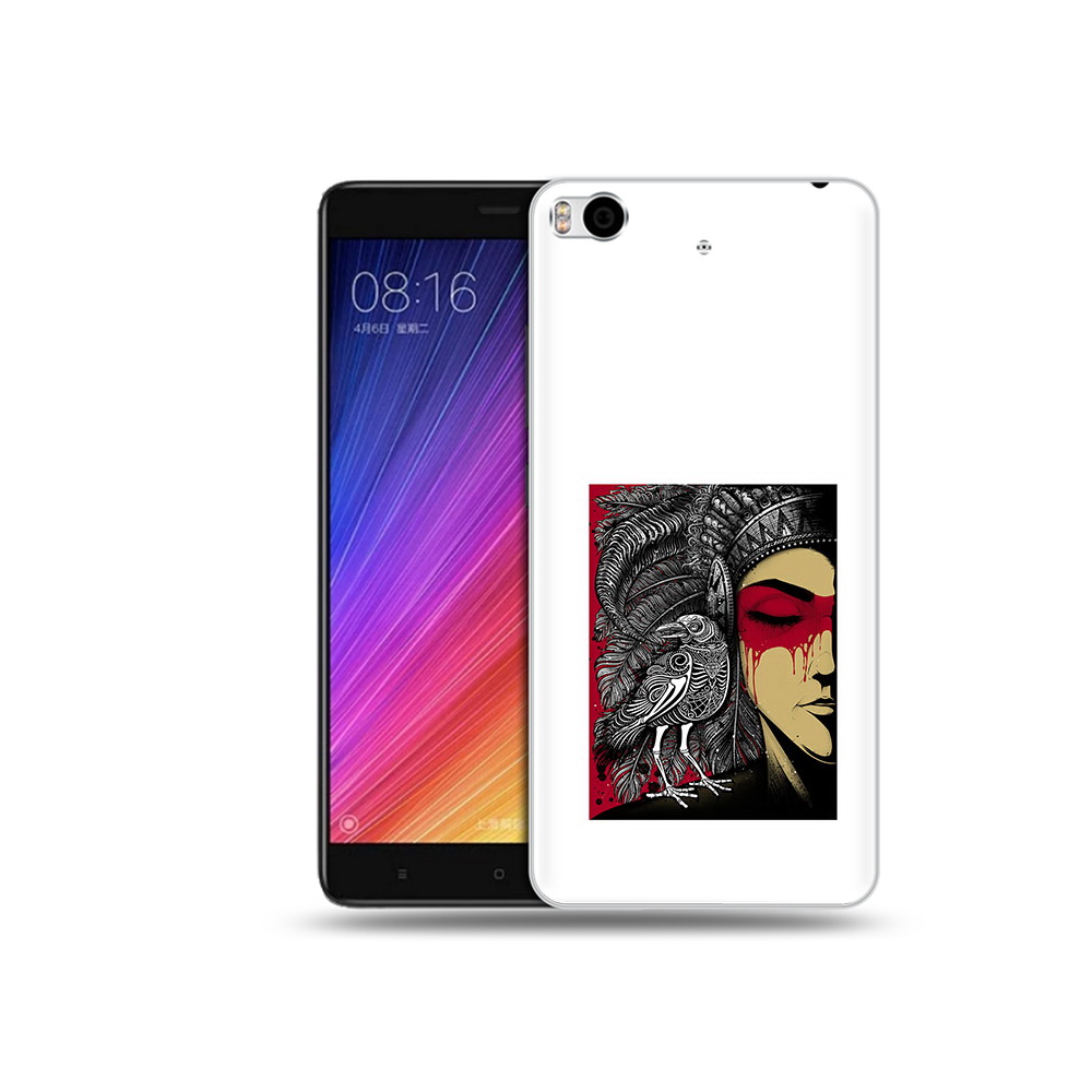

Чехол MyPads Tocco для Xiaomi Mi 5S девушка с вороном в абстракции (PT91899.330.311), Прозрачный, Tocco