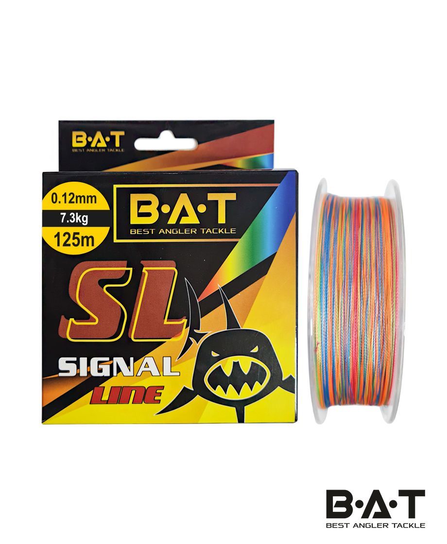 

Леска-плетенка для рыбалки B.A.T. Signal Line 125м Multicolor 0,12 мм, Разноцветный, Signal Line