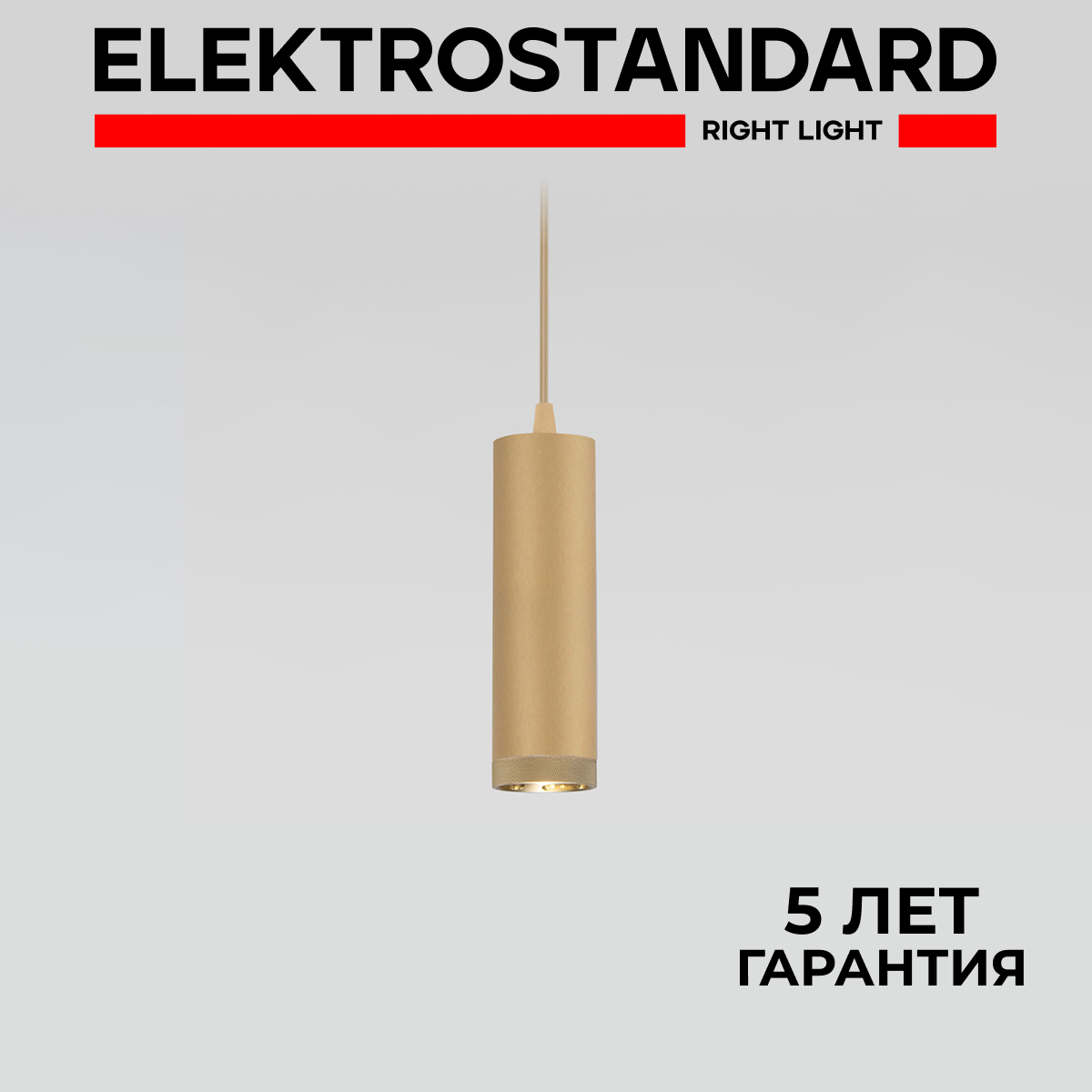 

Подвесной светильник Elektrostandard Lead 50244 LED 9W 4200K золото с металл. плафоном, Lead 190923