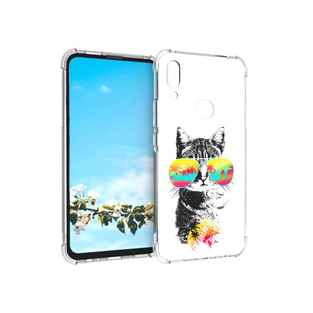 

Чехол MyPads Tocco для Huawei P Smart Z крутой кот, Прозрачный, Tocco