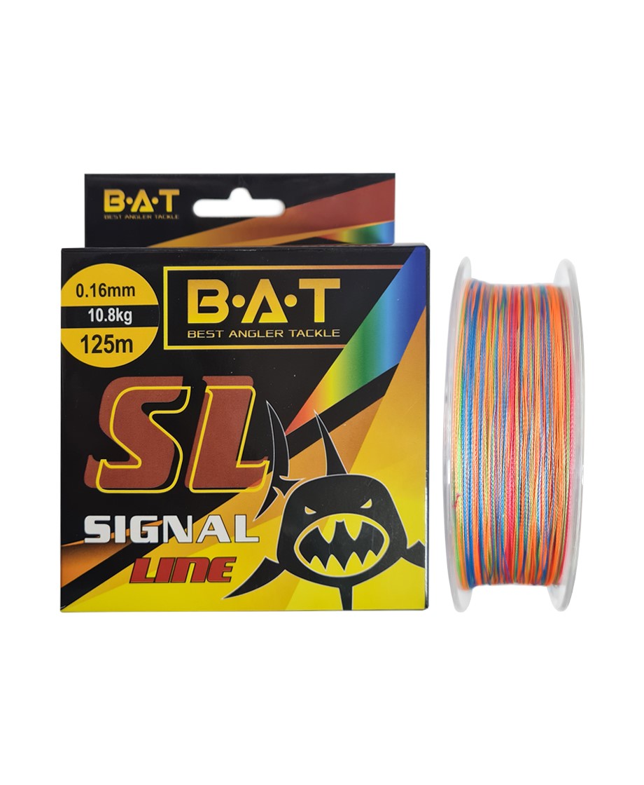 

Леска-плетенка для рыбалки B.A.T. Signal Line 125м Multicolor 0,16 мм, Разноцветный, Signal Line